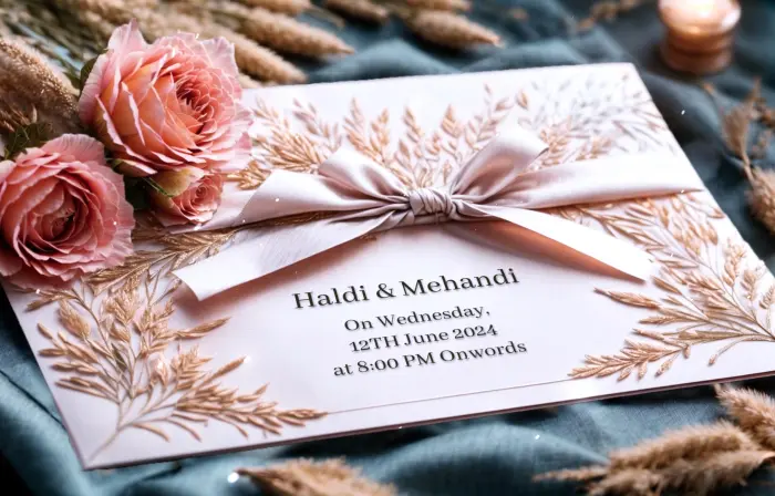 Unique 3D Floral Wedding Invitation Slideshow Template